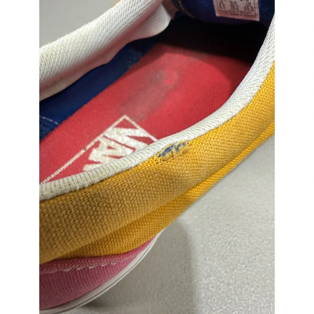 Vans Era Canvas Shoe Multi Bright Colorblock Blue Multicolor Mens 7 Womens 8.5